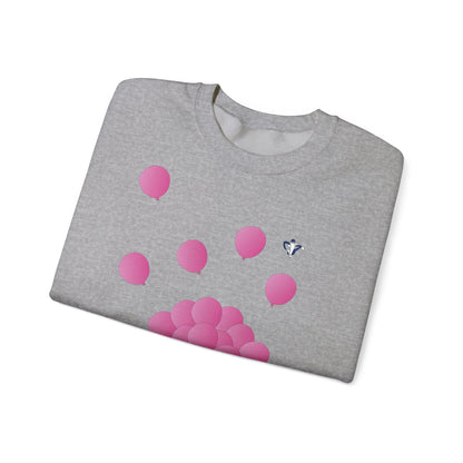 Sweatshirt adulte mixte Ballons roses (à personnalliser)