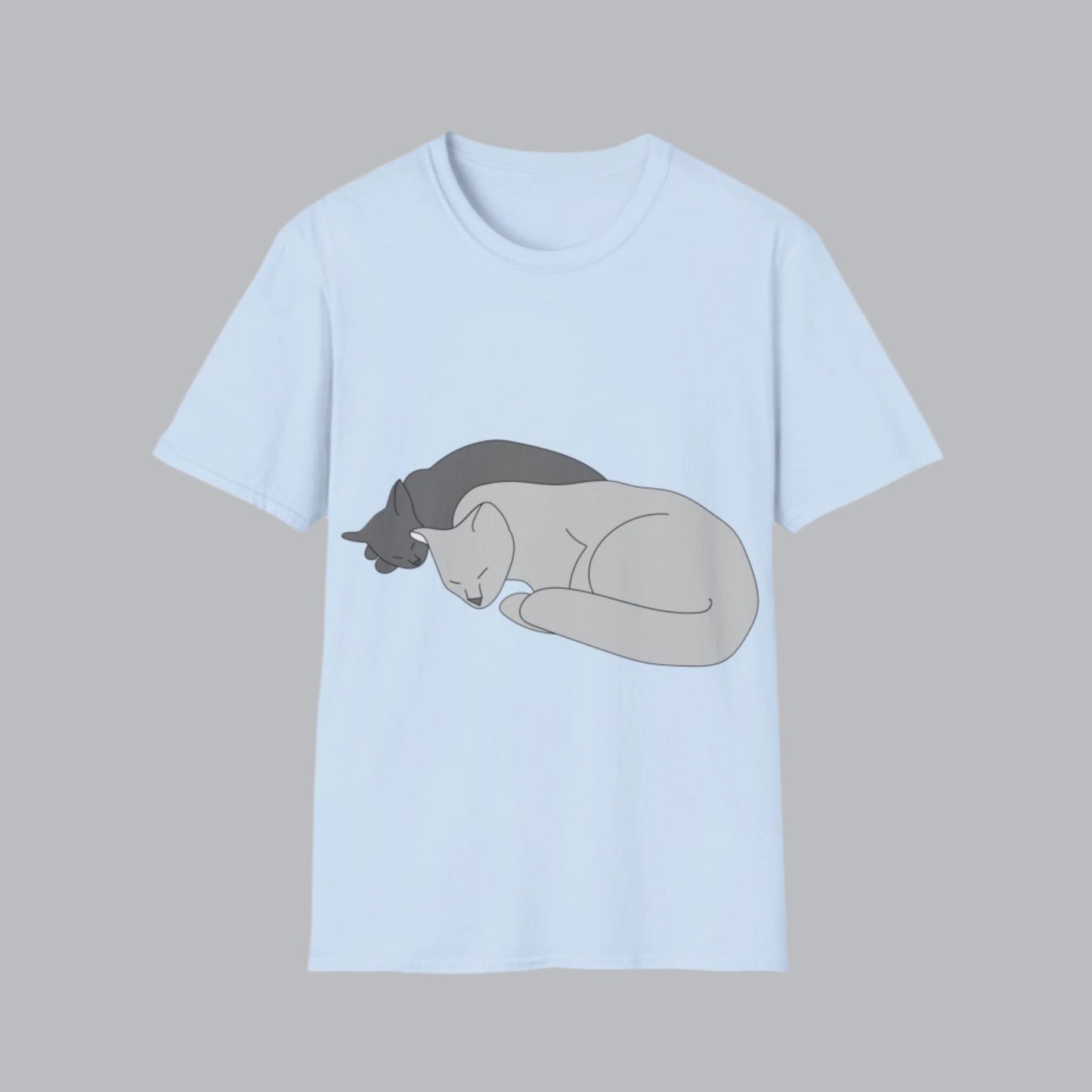 T-Shirt adulte mixte Deux chats