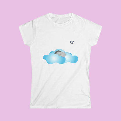 Tee-shirt femme Chats et nuages (à personnaliser)