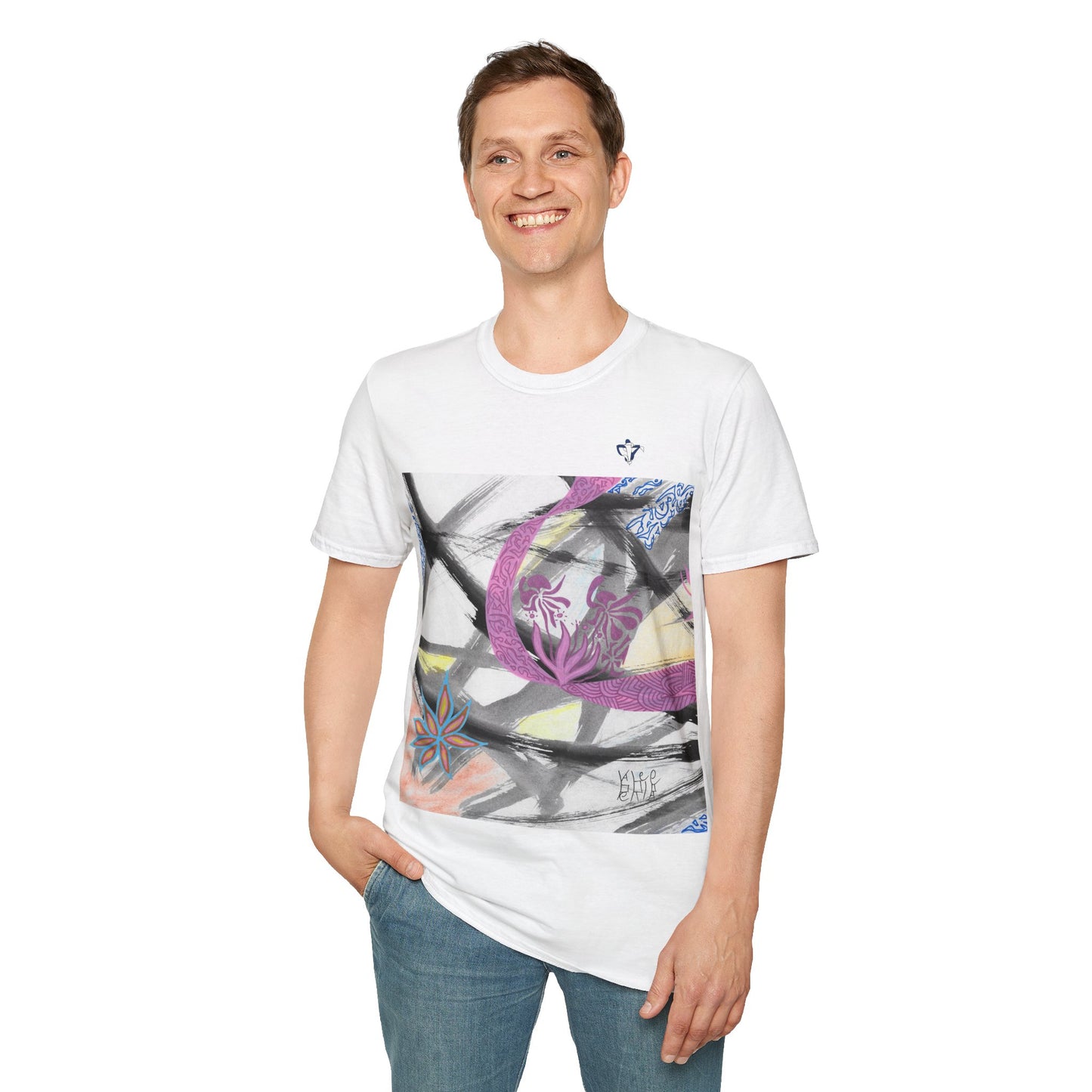 T-Shirt adulte mixte Fleurs roses (à personnaliser)