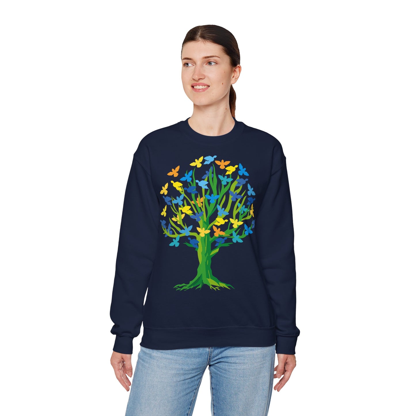 Sweatshirt adulte mixte Arbre aux oiseaux