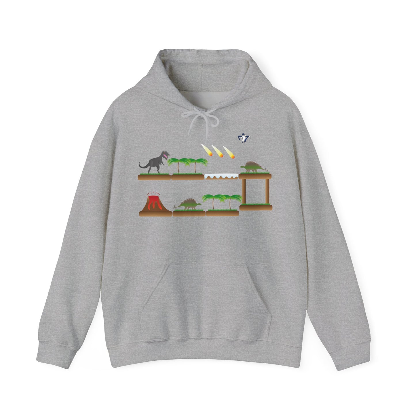 Sweatshirt à capuche adulte mixte Dinosaures (à personnaliser)