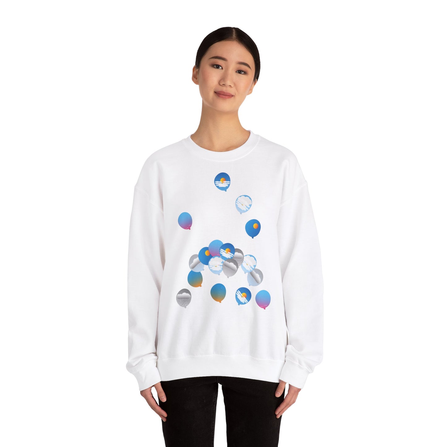 Sweatshirt adulte mixte Ballons ciel