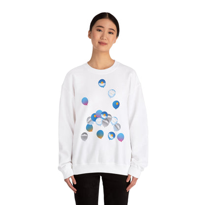 Mixed adult sweatshirt Sky balloons