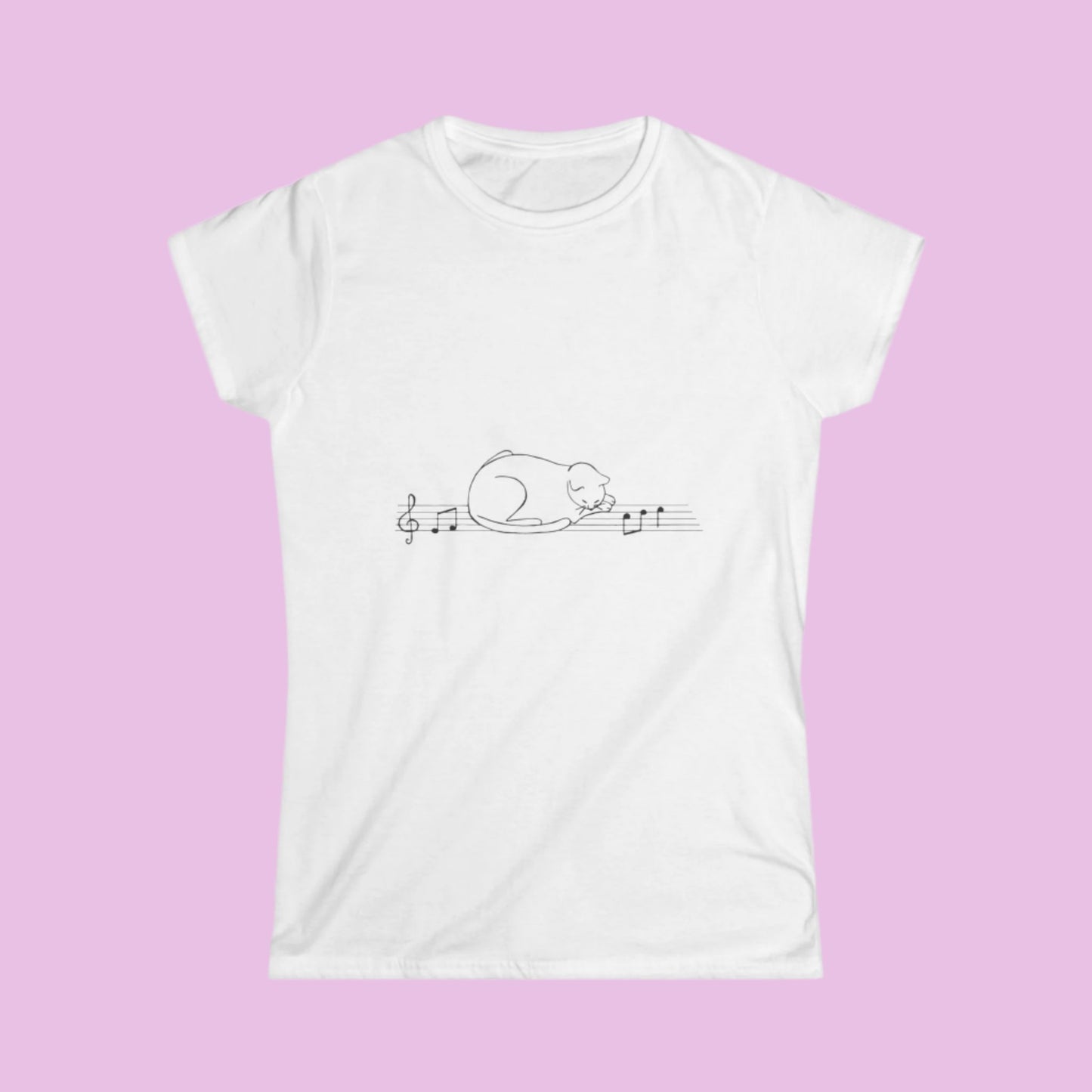 Tee-shirt femme Chat portée