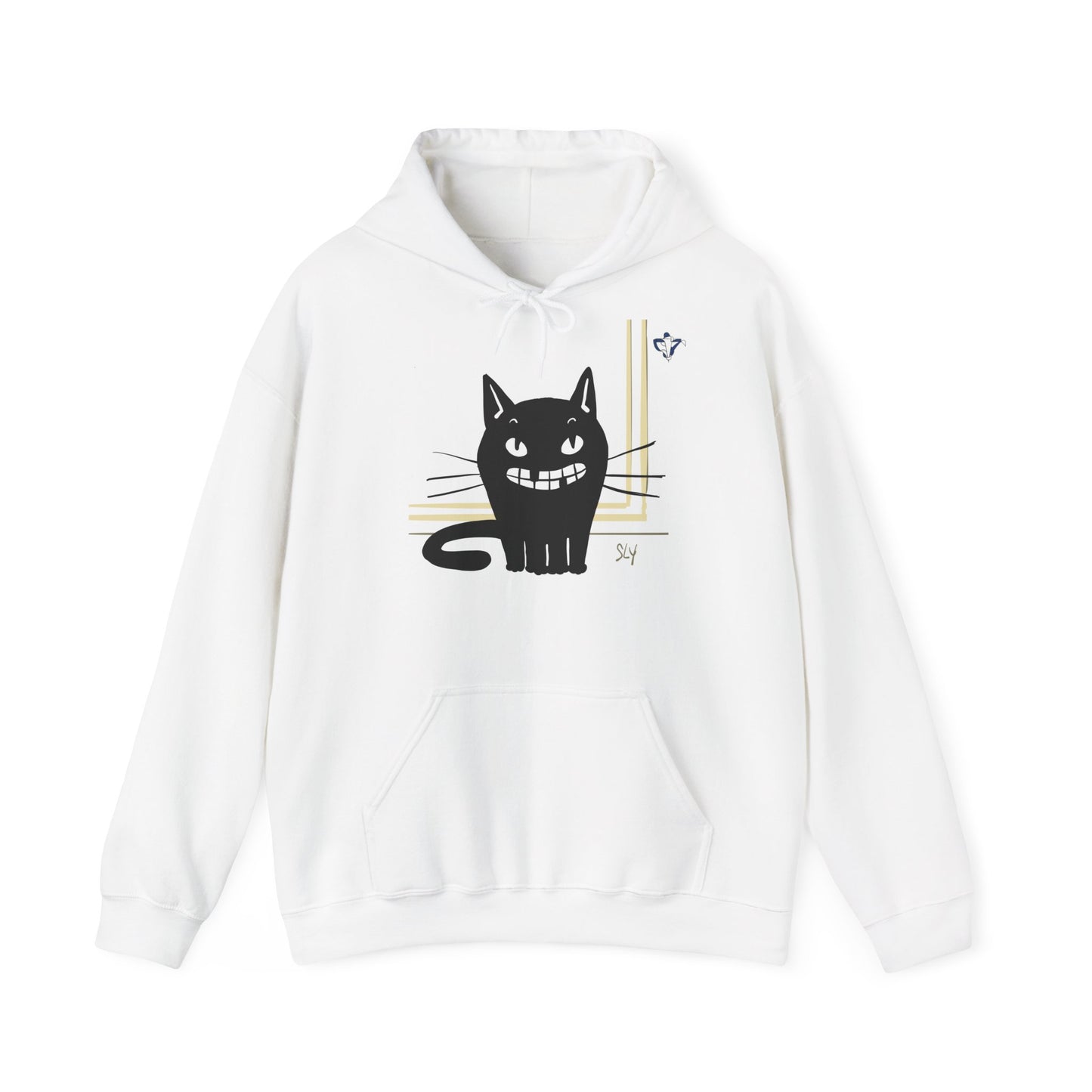 Sweatshirt à capuche adulte mixte Chat édenté (à personnaliser)