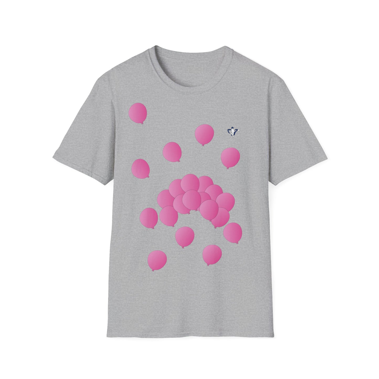 T-Shirt adulte mixte Ballons roses (à personnaliser)