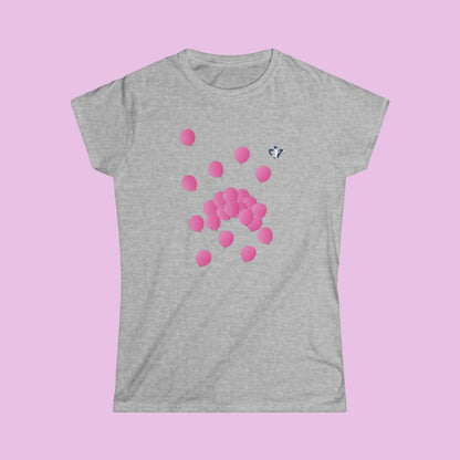 Tee-shirt femme Ballons roses (à personnaliser)