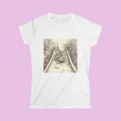 Tee-shirt femme petit chat