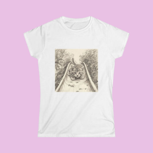 Tee-shirt femme petit chat