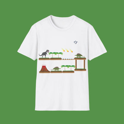 T-Shirt adulte mixte Plateforme des dinosaures (à personnaliser)