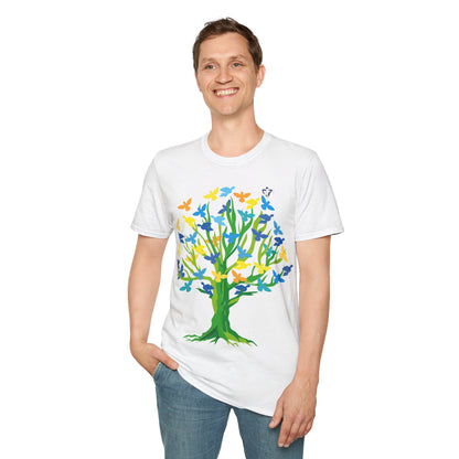 T-Shirt adulte mixte Arbre aux oiseaux (à personnaliser)