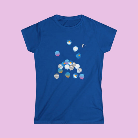 Tee-shirt femme Ballons ciel (à personnaliser)