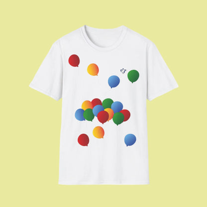 T-Shirt adulte mixte Ballons de couleur (à personnaliser)