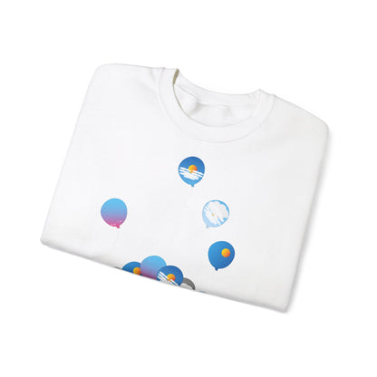 Mixed adult sweatshirt Sky balloons