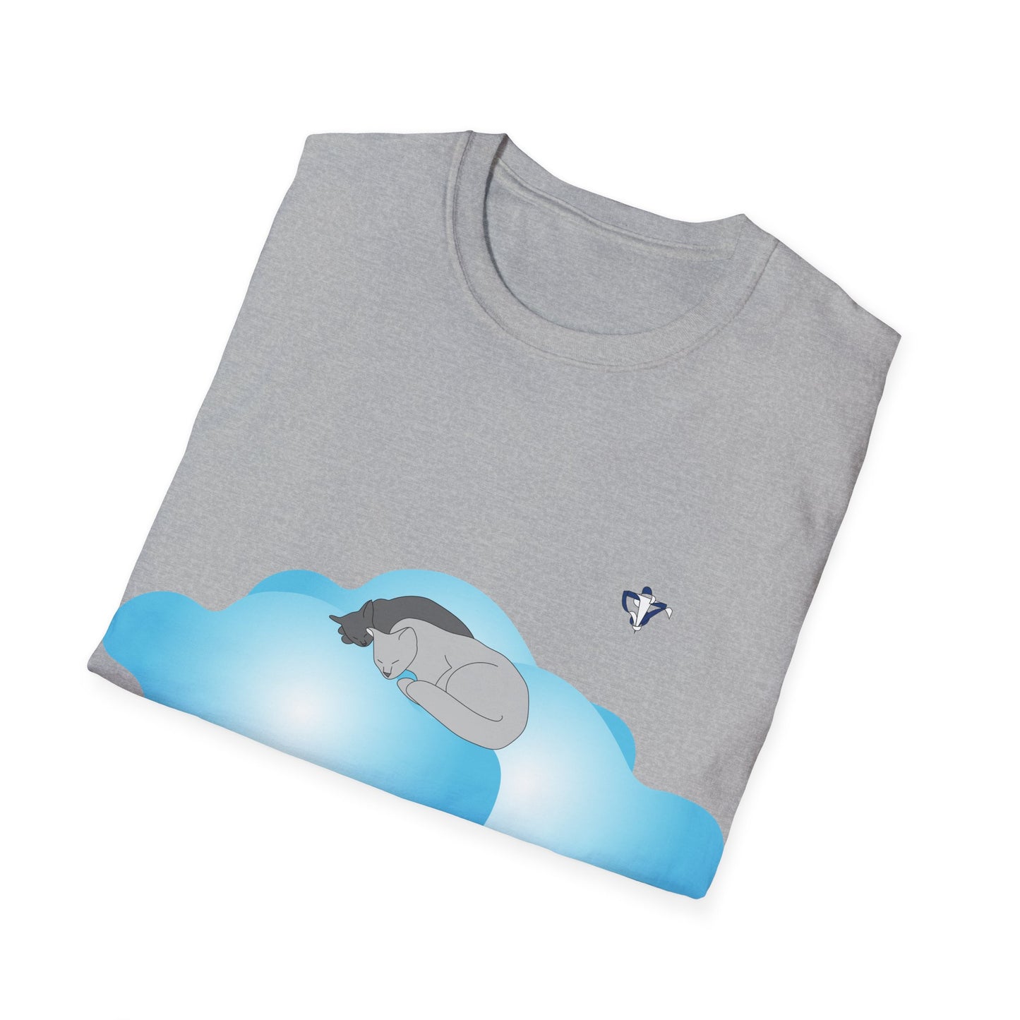 T-Shirt adulte mixte Chats et nuages (à personnaliser)