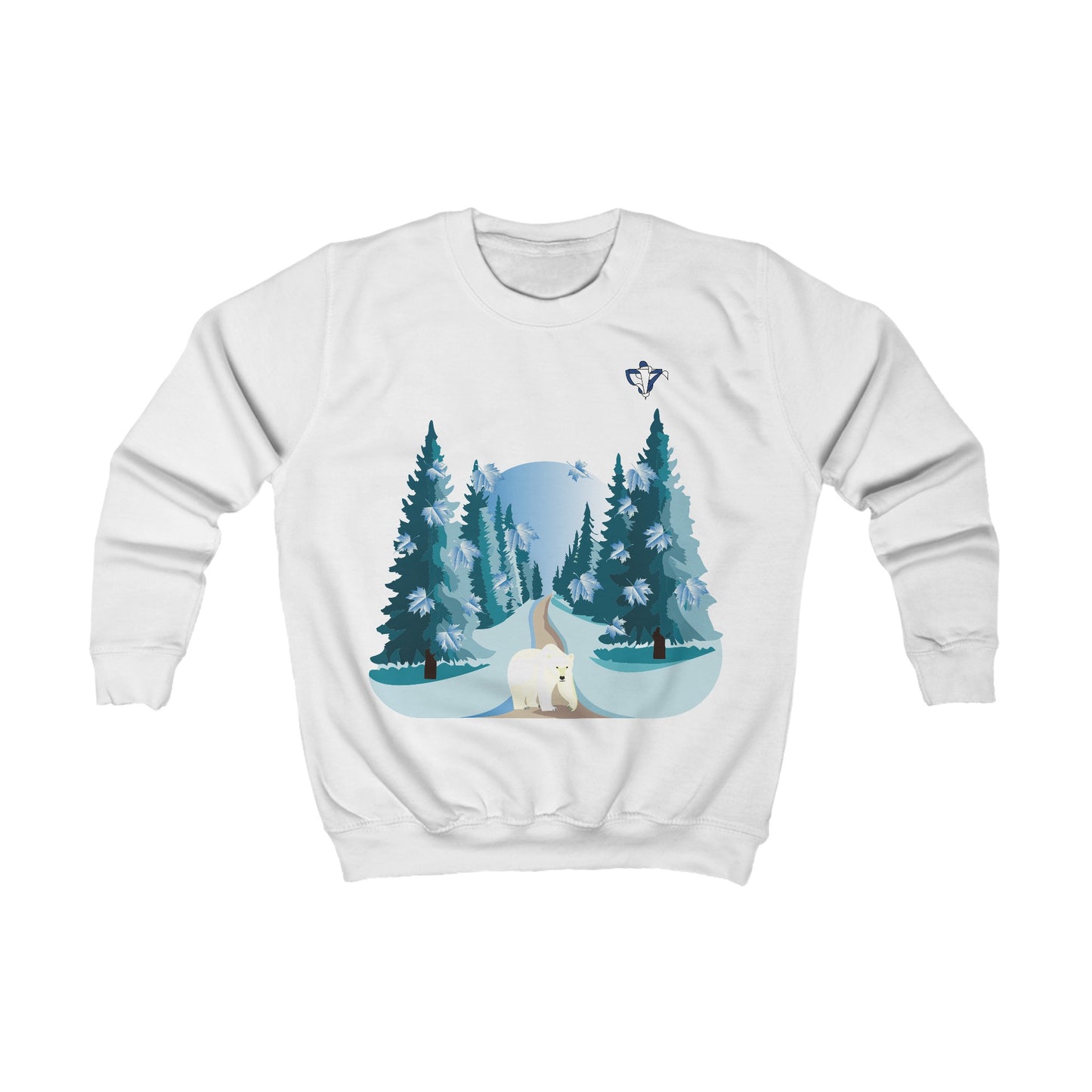 Sweatshirt enfant Ours blanc (à personnaliser)