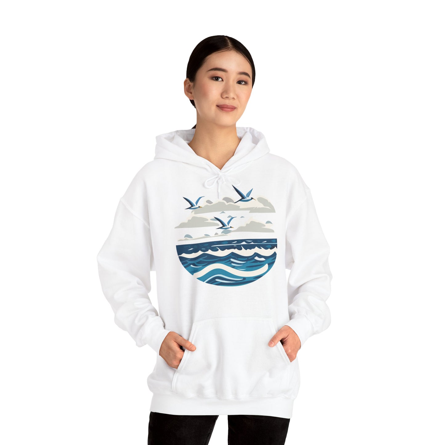 Sweatshirt à capuche adulte mixte La mer