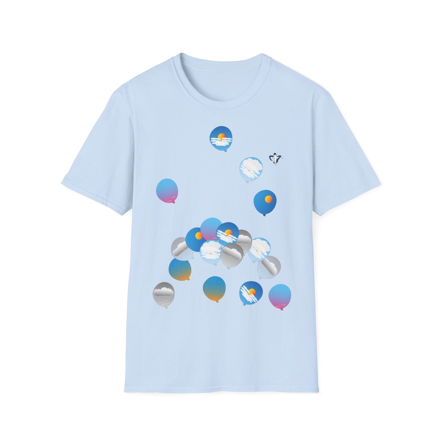 T-Shirt adulte mixte Ballons ciel Personnalisation FACE