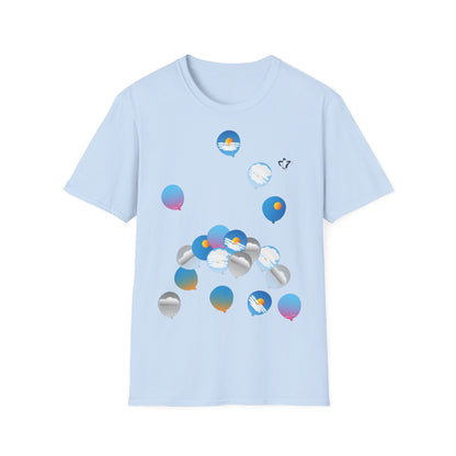 T-Shirt adulte mixte Ballons ciel Personnalisation FACE