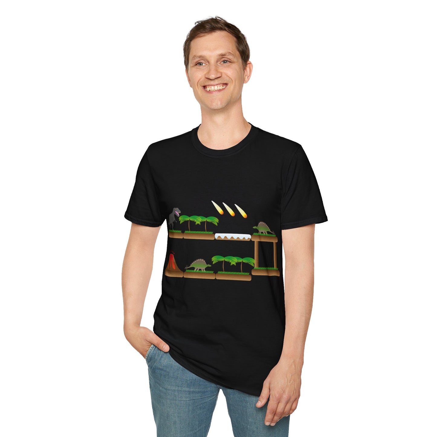 T-Shirt adulte mixte Plateforme des dinosaures