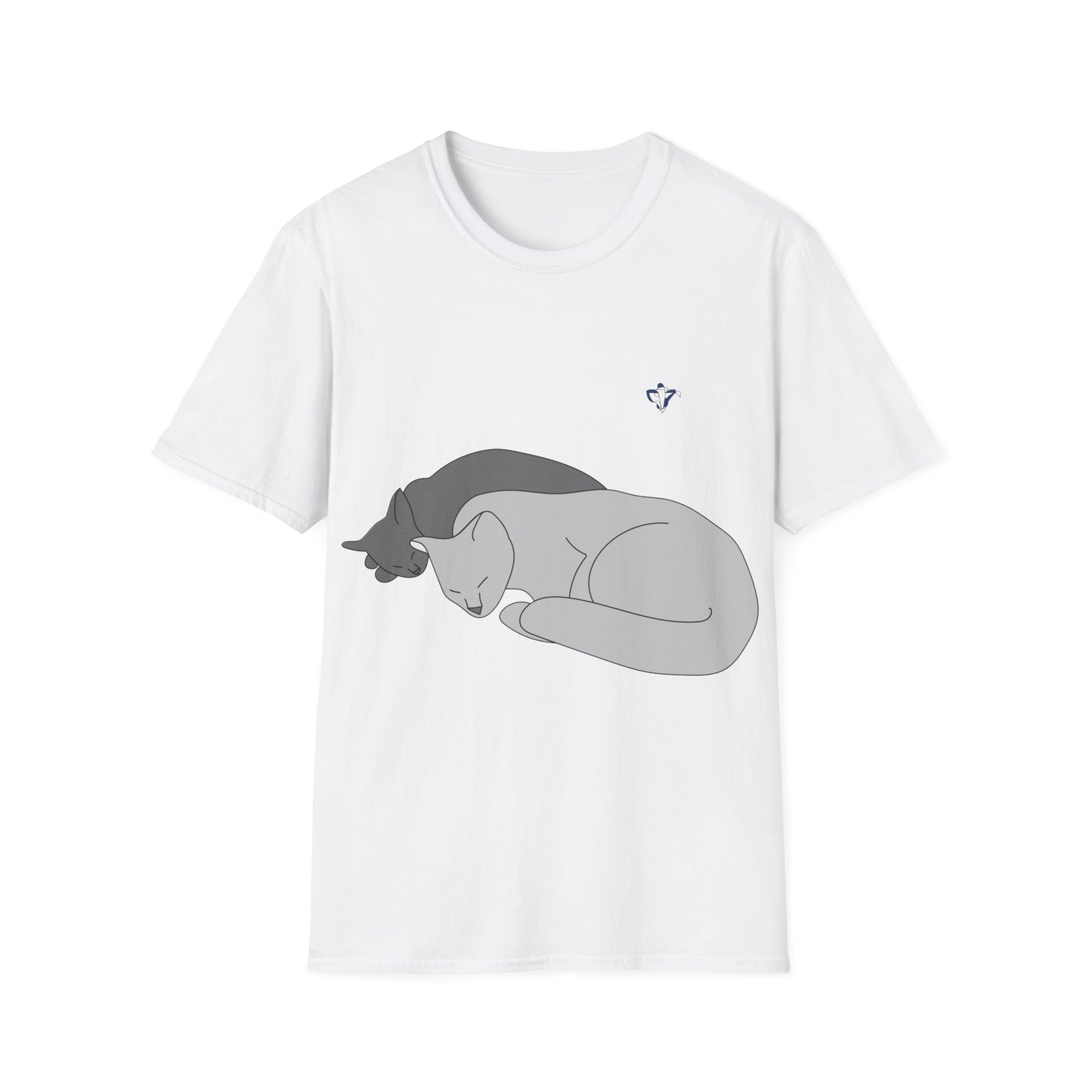 T-Shirt adulte mixte Deux chats (à personnaliser)