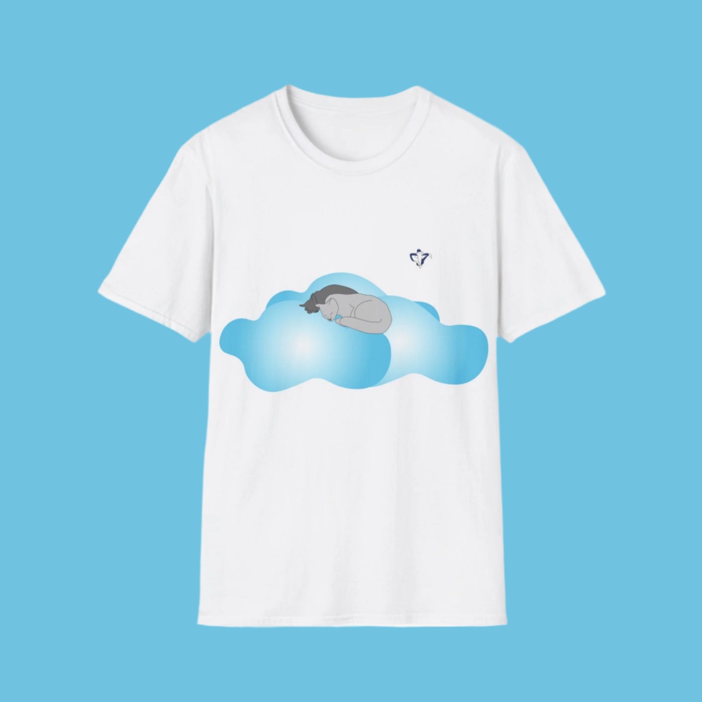 T-Shirt adulte mixte Chats et nuages (à personnaliser)