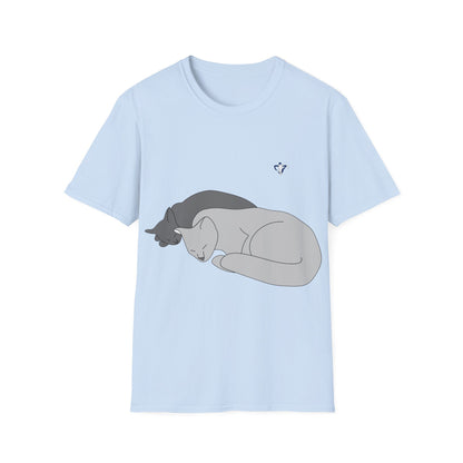 T-Shirt adulte mixte Deux chats (à personnaliser)