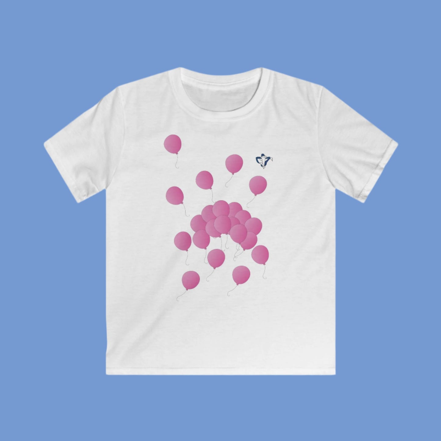 Tee-shirt enfant Ballons roses (à personnaliser)