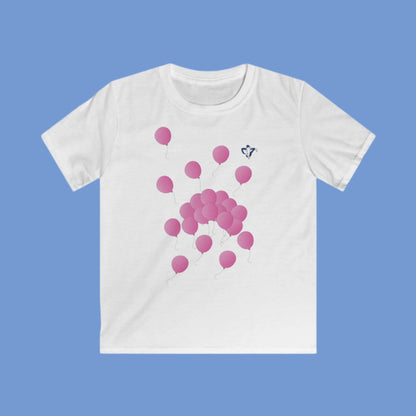 Tee-shirt enfant Ballons roses (à personnaliser)