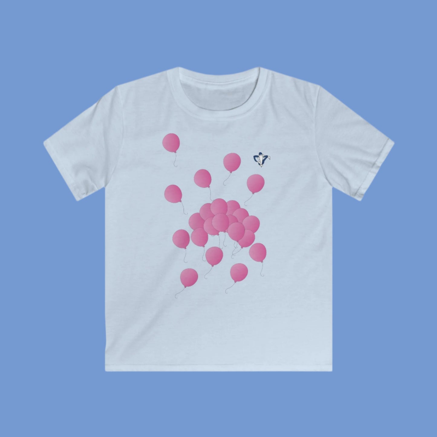 Tee-shirt enfant Ballons roses (à personnaliser)