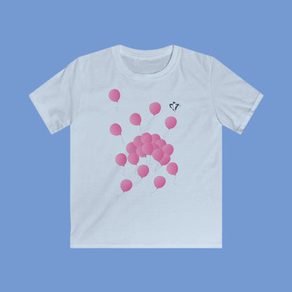 Tee-shirt enfant Ballons roses (à personnaliser)