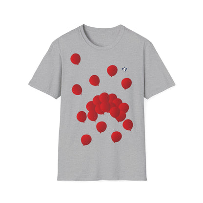 T-Shirt adulte mixte Ballons rouges Personnalisation FACE