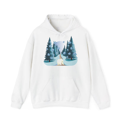 Sweatshirt à capuche adulte mixte Ours blanc