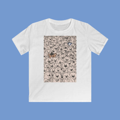 Tee-shirt enfant Les oursons beiges Personnalisation FACE et MANCHE