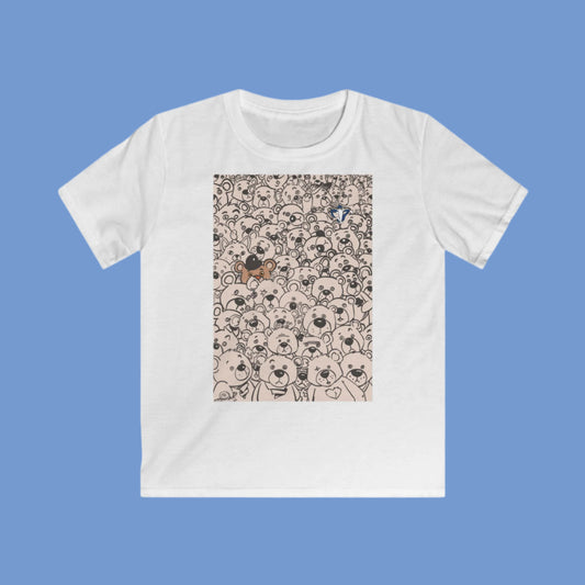 Tee-shirt enfant Les oursons beiges Personnalisation FACE et MANCHE