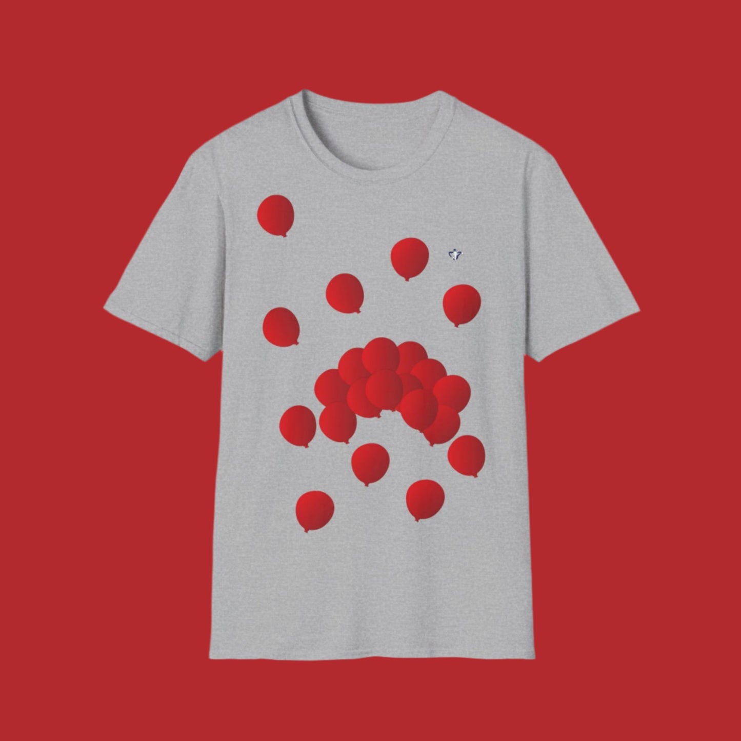 T-Shirt adulte mixte Ballons rouges (à personnaliser)