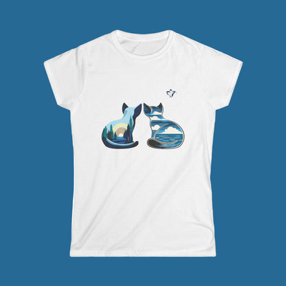Tee-shirt Femme Chats et nature