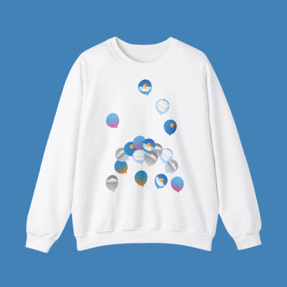 Mixed adult sweatshirt Sky balloons