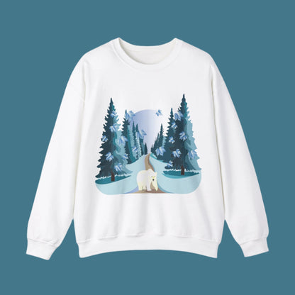 Sweatshirt adulte mixte ours blanc