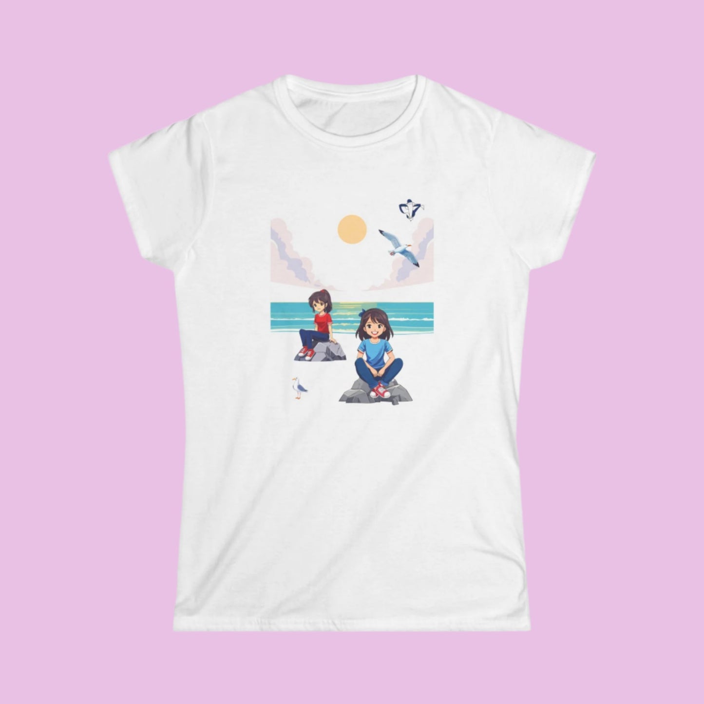 Tee-shirt femme Humeur à la plage (à personnaliser)