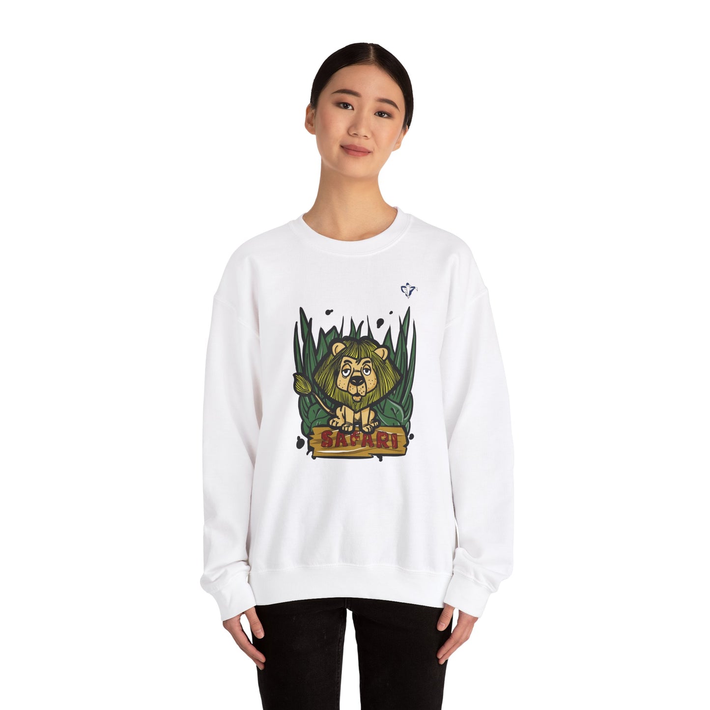 Sweatshirt adulte mixte Lion safari (à personnaliser)