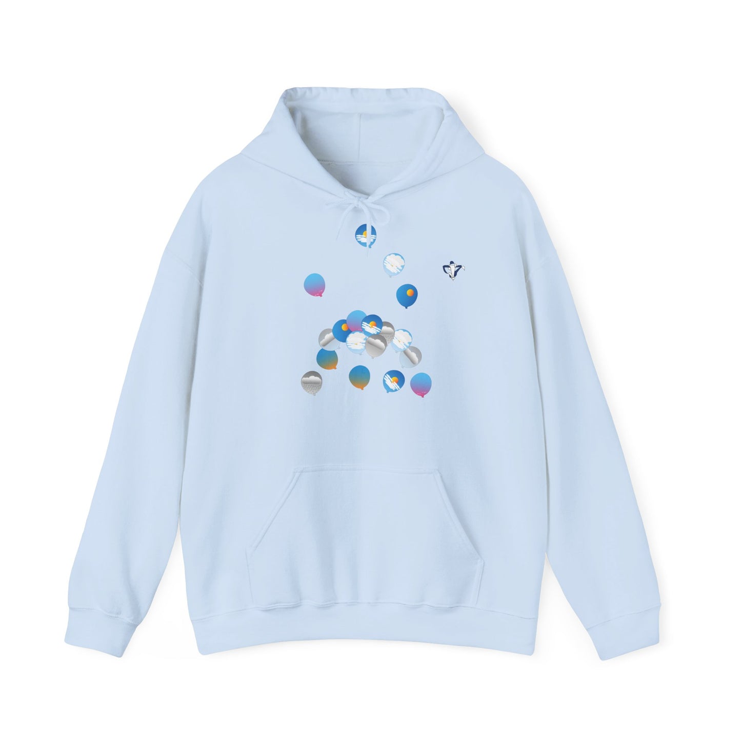 Sweatshirt à capuche adulte mixte Ballons ciel