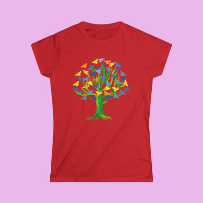 Tee-shirt femme l'arbre aux oiseaux