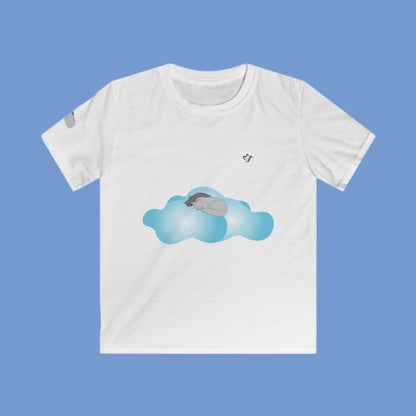 Tee-shirt enfant Chats et nuages Personnalisation FACE et MANCHE