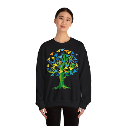 Sweatshirt adute mixte Arbre aux oiseaux (à personnaliser)