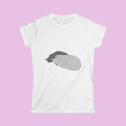 Tee-shirt femme Deux chats