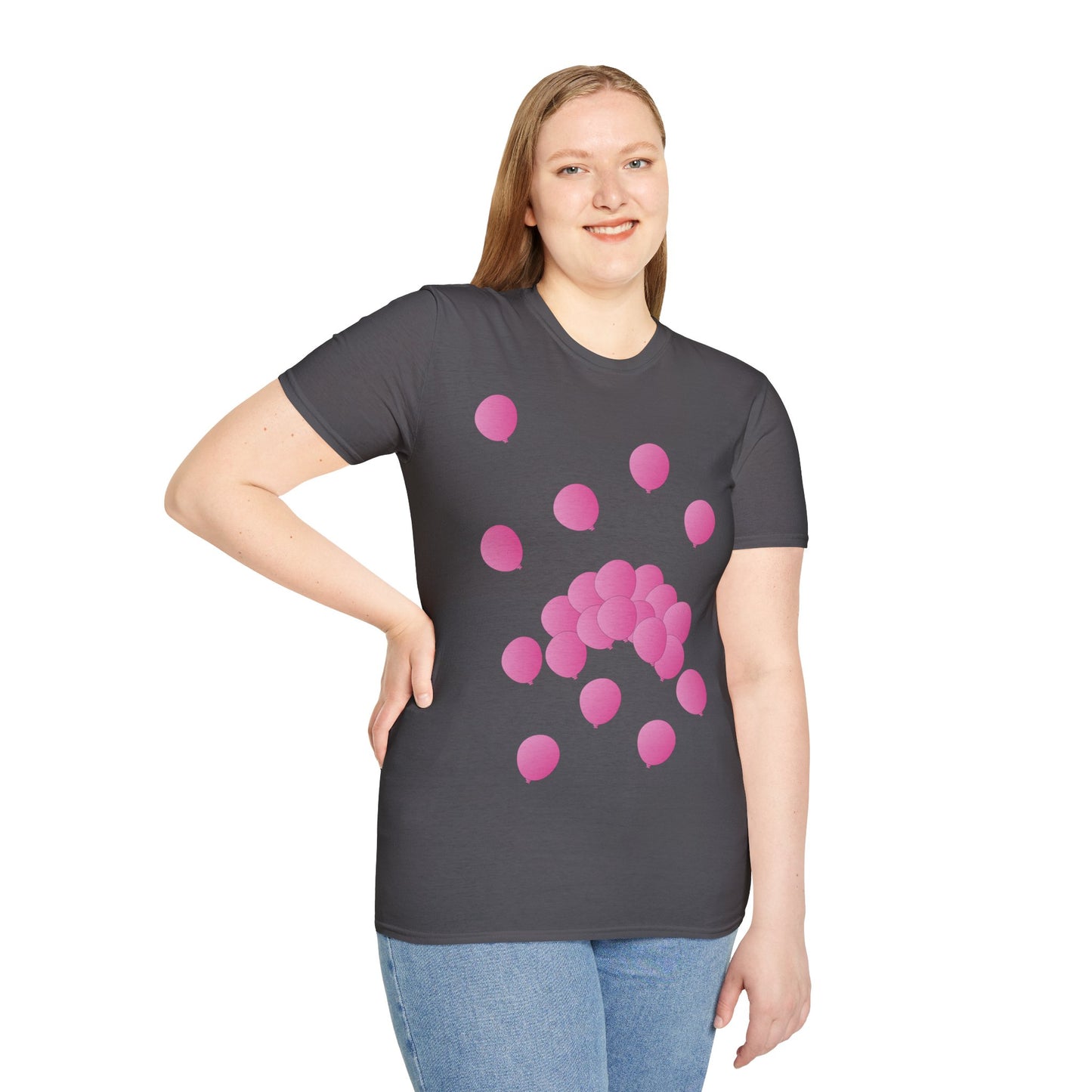 T-Shirt adulte mixte Ballons roses