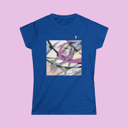 Tee-shirt femme Fleurs roses (à personnaliser)