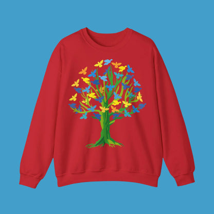 Sweatshirt adulte mixte Arbre aux oiseaux